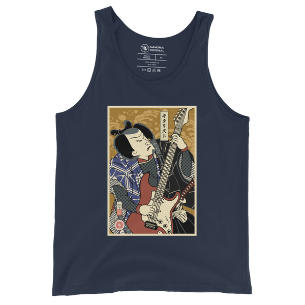 Samurai Electric Guitar Guitarist Music Ukiyo-e Men's Tank Top