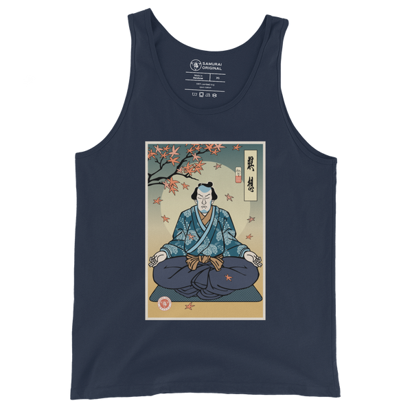 Samurai Meditation Yoga Japanese Ukiyo-e Men's Tank Top