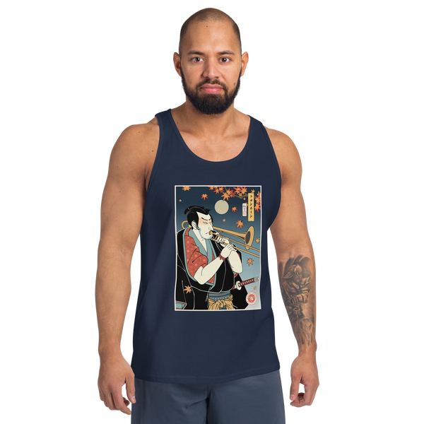 Trombone Samurai Music Ukiyo-e Men's Tank Top