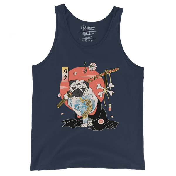 Samurai Pug Dog Ukiyo-e Men's Tank Top