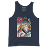 Geisha & Macaw Parrot Bird Japanese Men's Tank Top