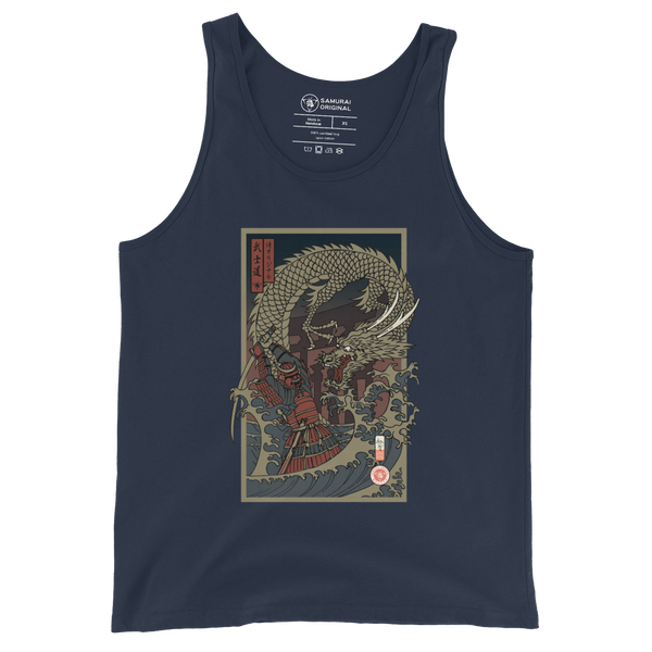 Samurai vs Dragon Warrior Ukiyo-e Men's Tank Top