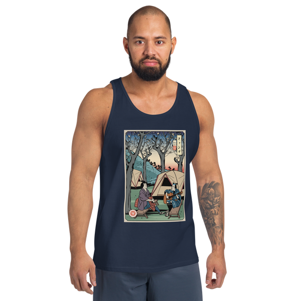 Samurai Camping Weekend Ukiyo-e Men's Tank Top