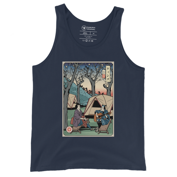 Samurai Camping Weekend Ukiyo-e Men's Tank Top