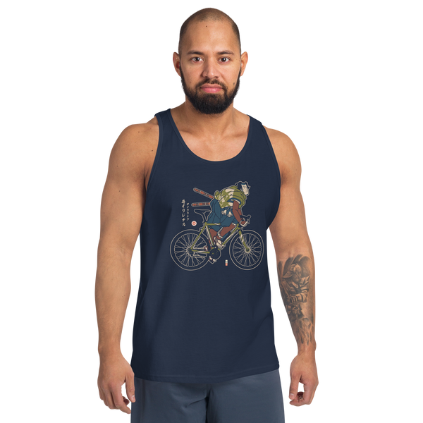 samurai Bicycle Race Sport Ukiyo-e Men's Tank Top