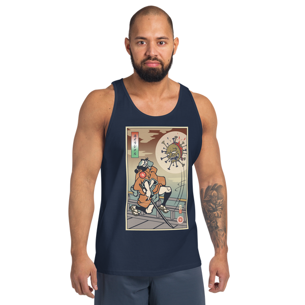 Samurai vs Virus Demon Ukiyo-e Men's Tank Top