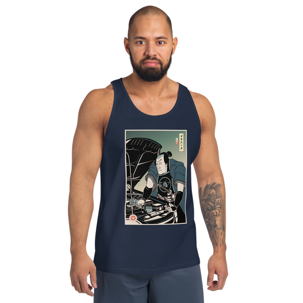 Samurai Mechanic Car Garage Ukiyo-e Men's Tank Top