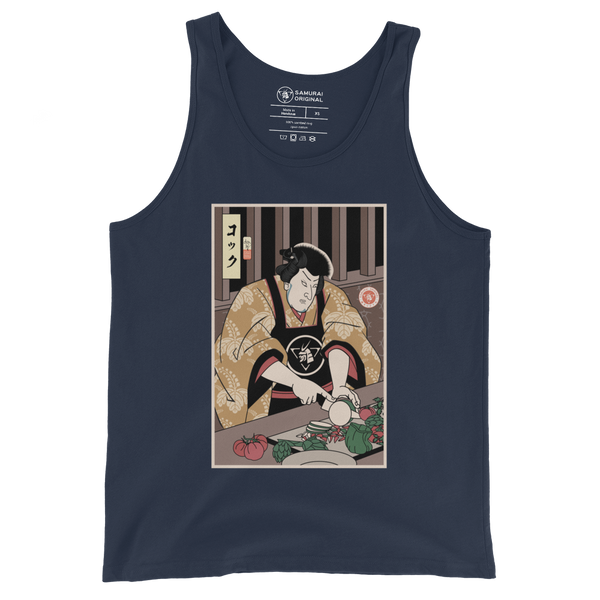 Samurai Chef 2 Cook Dish Ukiyo-e Men's Tank Top