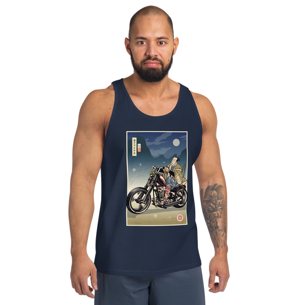 Samurai Chopper Motorcycle Ukiyo-e Unisex Tank Top