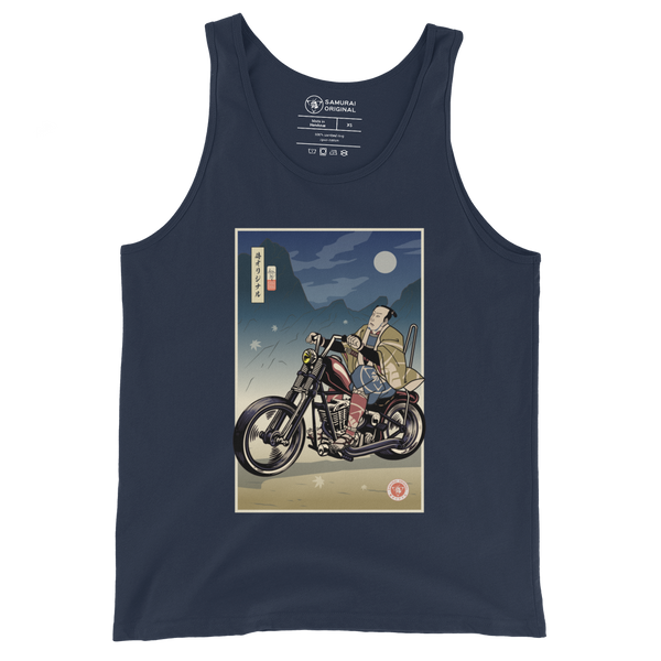 Samurai Chopper Motorcycle Ukiyo-e Unisex Tank Top