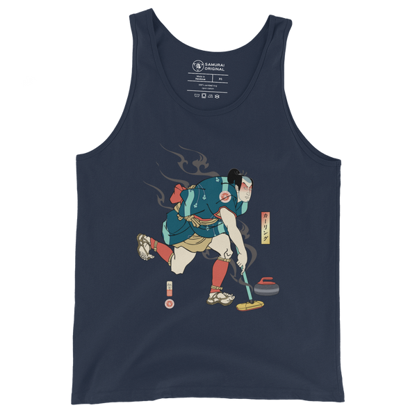 Samurai Play Curling Ukiyo-e Men's Tank Top