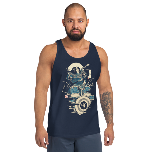 Samurai Drummer 6 Percussion Music Ukiyo-e Men's Tank Top