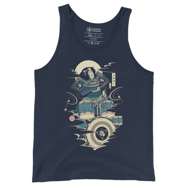 Samurai Drummer 6 Percussion Music Ukiyo-e Men's Tank Top