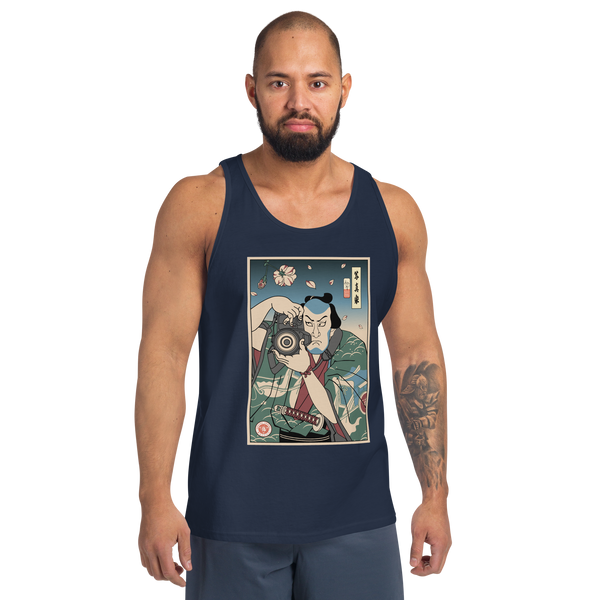 Samurai Photographer 5 Camera Ukiyo-e Men's Tank Top