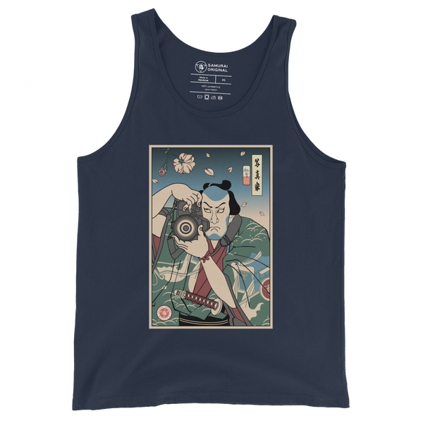 Samurai Photographer 5 Camera Ukiyo-e Men's Tank Top