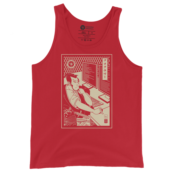 Samurai Programmer Computer Science Ukiyo-e Unisex Tank Top - Samurai Original