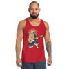 Cat Playing Guitar Funny Japanese Ukiyo-e Unisex Tank Top -