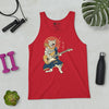 Cat Playing Guitar Funny Japanese Ukiyo-e Unisex Tank Top -