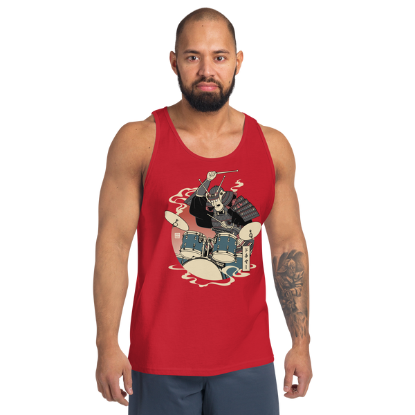 Samurai Drummer Japamese Ukiyo-e Men's Tank Top