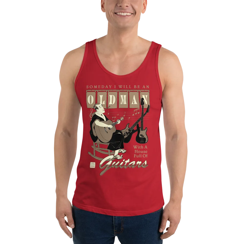 Samurai Guitar Quotes Japanese Ukiyo-e Men's Tank Top -