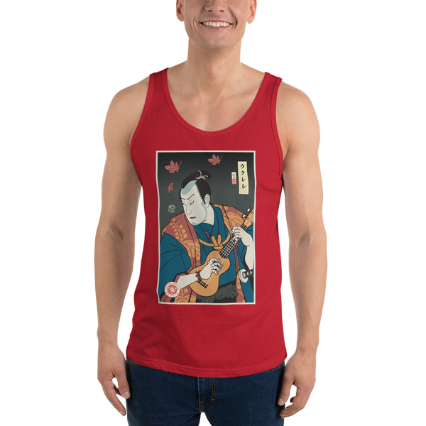 Samurai Ukulele String Instrument Ukiyo-e Men's Tank Top