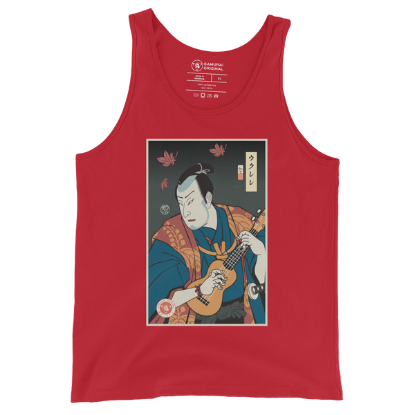 Samurai Ukulele String Instrument Ukiyo-e Men's Tank Top