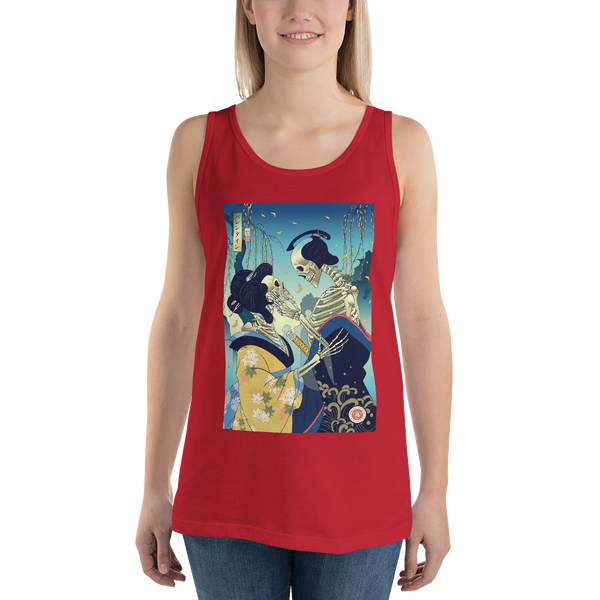 Skeleton Samurai & Geisha Gift For Valentine Men's Tank Top