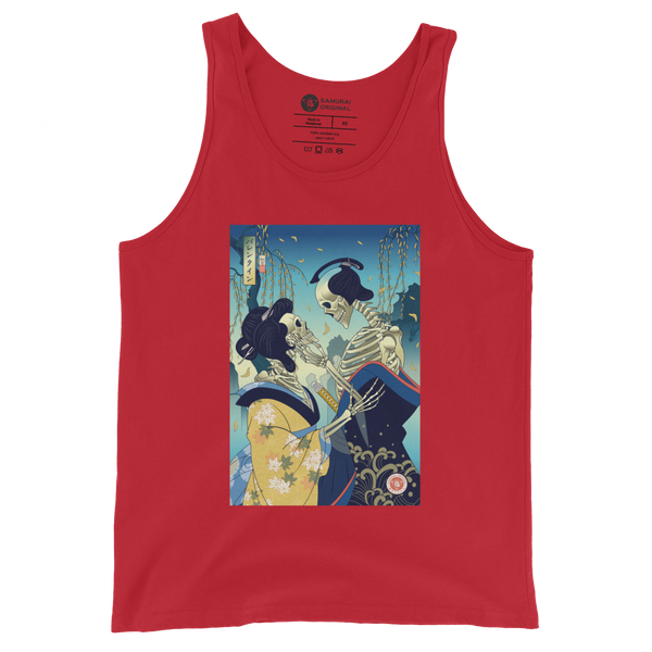 Skeleton Samurai & Geisha Gift For Valentine Men's Tank Top