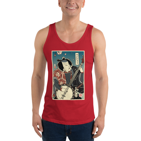 Samurai Banjo Player Music Ukiyo-e Men's Tank Top