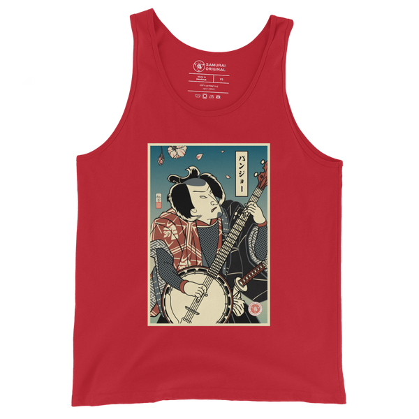 Samurai Banjo Player Music Ukiyo-e Men's Tank Top