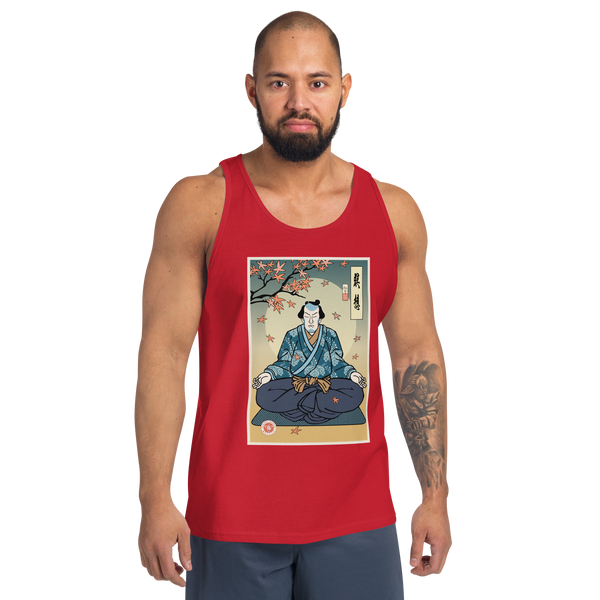 Samurai Meditation Yoga Japanese Ukiyo-e Men's Tank Top