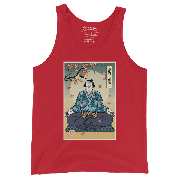 Samurai Meditation Yoga Japanese Ukiyo-e Men's Tank Top