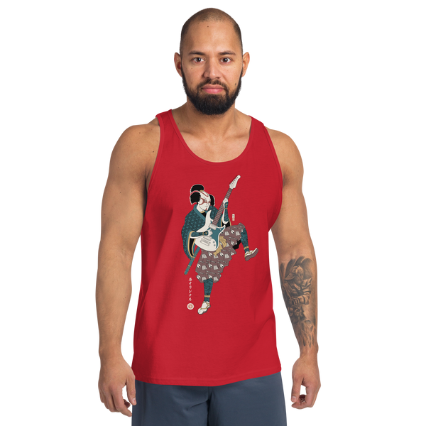 Samurai Guitar Player Music Ukiyo-e Men's Tank Top