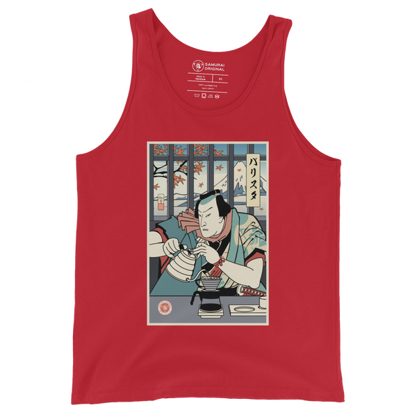 Samurai Barista Coffee Ukiyo-e Men's Tank Top