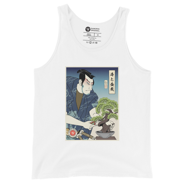 Samurai and Bonsai Tree Ukiyo-e Men's Tank Top