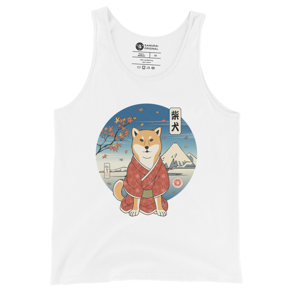 Dog Shiba Inu Samurai Ukiyo-e Funny Men's Tank Top