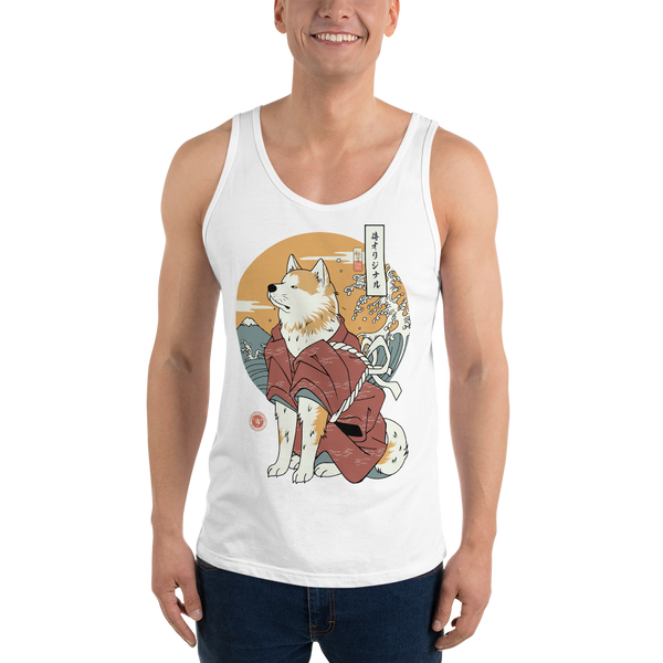 Samurai Dog Akita Best Friend Ukiyo-e Men's Tank Top