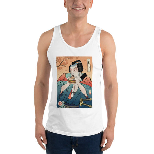 Samurai & Burger Fast Food Ukiyo-e Men's Tank Top