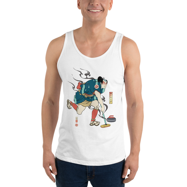 Samurai Play Curling Ukiyo-e Men's Tank Top