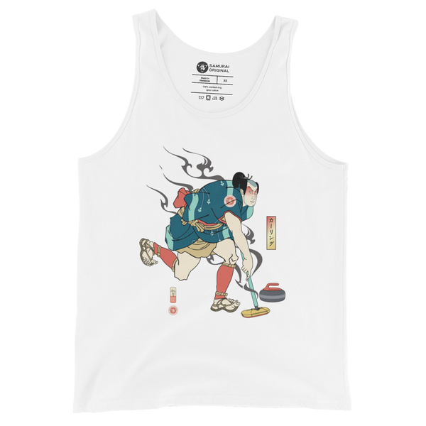 Samurai Play Curling Ukiyo-e Men's Tank Top