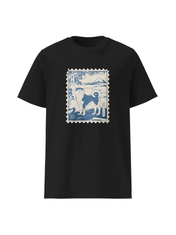 Dog Akita Stamp Japanese Ukiyo-e Classic Unisex T-Shirt