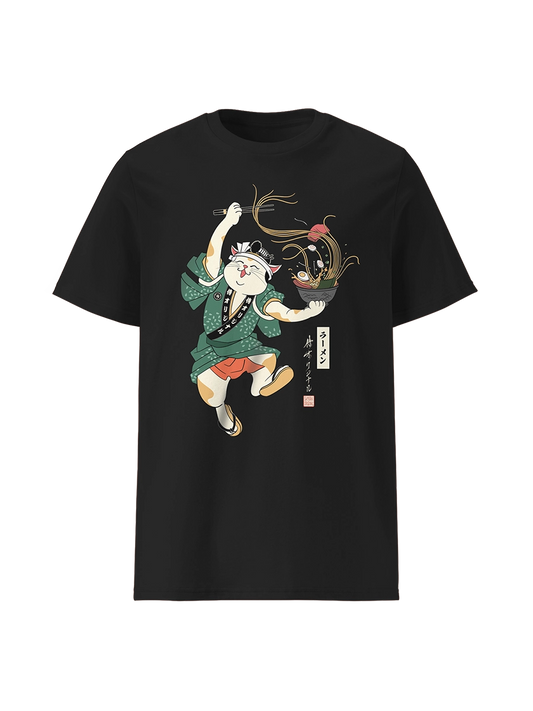 Cat Samurai Ramen Japanese Ukiyo-e Classic Unisex T-Shirt