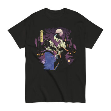 Samurai and Geisha Skeleton Halloween Classic Unisex T-Shirt