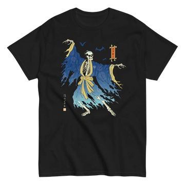 Halloween Samurai Skeleton Japanese Ukiyo-e Classic Unisex T-Shirt 2