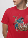 Jiu-Jitsu Samurai vs Tiger Japanese Ukiyo-e  Classic Unisex T-Shirt