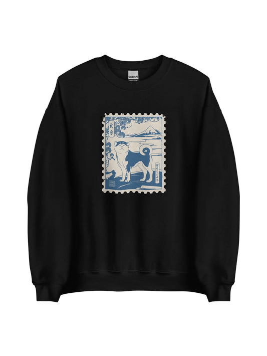 Dog Akita Stamp Japanese Ukiyo-e Classic Unisex Sweatshirt