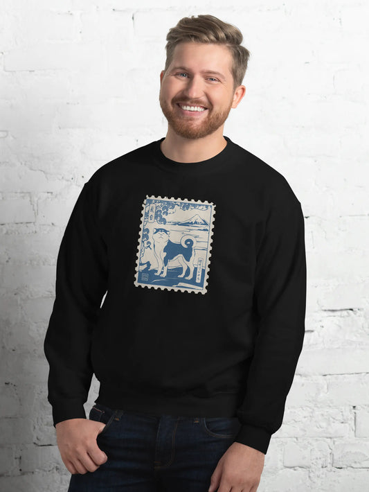 Dog Akita Stamp Japanese Ukiyo-e Classic Unisex Sweatshirt