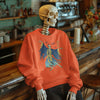 Halloween Samurai Skeleton Japanese Ukiyo-e Classic Unisex Sweatshirt 2