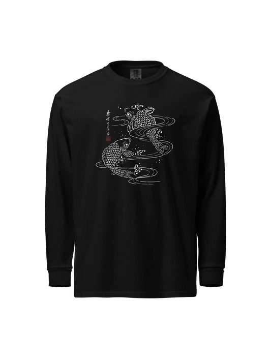 Koi Fish Japanese  Unisex Heavyweight Long Sleeve Shirt