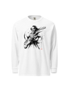 Samurai Bass Guitar Sumi-e Heavyweight Long Sleeve Shirt